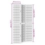 Three-panel solid Paulownia wood room divider screen in white. by , Room dividers - Ref: Foro24-358783, Price: 90,75 €, Disco...