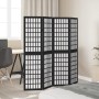 4-panel solid Paulownia wood room divider screen in black. by , Room dividers - Ref: Foro24-358769, Price: 101,36 €, Discount: %