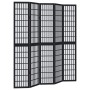 5-panel solid Paulownia wood room divider screen in black. by , Room dividers - Ref: Foro24-358776, Price: 151,96 €, Discount: %