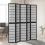 5-panel solid Paulownia wood room divider screen in black. by , Room dividers - Ref: Foro24-358776, Price: 151,96 €, Discount: %