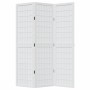 Three-panel solid Paulownia wood room divider screen in white. by , Room dividers - Ref: Foro24-358781, Price: 79,53 €, Disco...