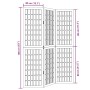 Three-panel solid Paulownia wood room divider screen in white. by , Room dividers - Ref: Foro24-358781, Price: 79,53 €, Disco...