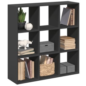 Engineered wood black divider bookcase 102x29x103.5 cm by , Bookcases and shelves - Ref: Foro24-858040, Price: 93,90 €, Disco...