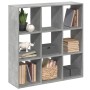 Divider bookcase made of gray concrete and wood, measuring 102x29x103.5 cm. by , Bookcases and shelves - Ref: Foro24-858042, ...