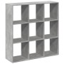 Divider bookcase made of gray concrete and wood, measuring 102x29x103.5 cm. by , Bookcases and shelves - Ref: Foro24-858042, ...