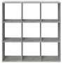 Divider bookcase made of gray concrete and wood, measuring 102x29x103.5 cm. by , Bookcases and shelves - Ref: Foro24-858042, ...