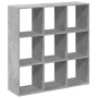 Divider bookcase made of gray concrete and wood, measuring 102x29x103.5 cm. by , Bookcases and shelves - Ref: Foro24-858042, ...