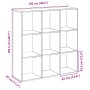 Divider bookcase made of gray concrete and wood, measuring 102x29x103.5 cm. by , Bookcases and shelves - Ref: Foro24-858042, ...