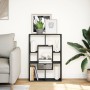 Engineered wood black shelf 63x20x90 cm by , Bookcases and shelves - Ref: Foro24-858139, Price: 55,07 €, Discount: %