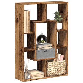 Engineered wood bookshelf in aged color, 63x20x90 cm. by , Bookcases and shelves - Ref: Foro24-858145, Price: 52,34 €, Discou...