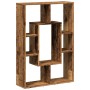 Engineered wood bookshelf in aged color, 63x20x90 cm. by , Bookcases and shelves - Ref: Foro24-858145, Price: 52,34 €, Discou...