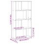 Weißes Regal aus Holzwerkstoff 60x20x120 cm von , Bücherregale und Regale - Ref: Foro24-858147, Preis: 61,32 €, Rabatt: %