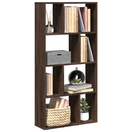 Engineered wood brown oak bookshelf 60x20x120 cm by , Bookcases and shelves - Ref: Foro24-858153, Price: 66,80 €, Discount: %