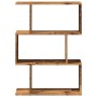 Librería divisora 3 niveles madera envejecida 70x24x97 cm de , Librerías y estanterías - Ref: Foro24-858118, Precio: 50,07 €,...