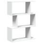 Three-level white engineered wood divider bookcase 70x24x97 cm by , Bookcases and shelves - Ref: Foro24-858111, Price: 51,39 ...