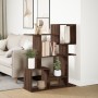 Wooden engineering oak brown divider bookcase 92x29x112 cm by , Bookcases and shelves - Ref: Foro24-858126, Price: 77,48 €, D...