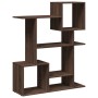 Wooden engineering oak brown divider bookcase 92x29x112 cm by , Bookcases and shelves - Ref: Foro24-858126, Price: 77,48 €, D...