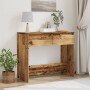 Mesa consola madera ingeniería madera envejecida 89x41x76,5 cm de , Mesas auxiliares - Ref: Foro24-856774, Precio: 80,59 €, D...