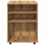 Engineered oak wood handmade rolling cabinet 60x53x72cm by , Lockers and storage cabinets - Ref: Foro24-856659, Price: 87,12 ...