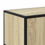 TV stand made of metal and Sonoma oak wood, 100x35x41 cm. by , TV Furniture - Ref: Foro24-848835, Price: 91,49 €, Discount: %