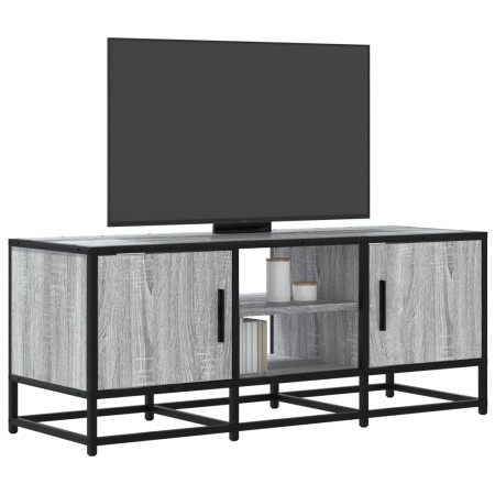 TV stand made of metal and gray Sonoma wood engineering, measuring 100x35x41 cm. by , TV Furniture - Ref: Foro24-848837, Pric...