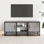 TV stand made of metal and gray Sonoma wood engineering, measuring 100x35x41 cm. by , TV Furniture - Ref: Foro24-848837, Pric...