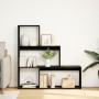 Three-level black wooden divider bookcase 123x29x123 cm by , Bookcases and shelves - Ref: Foro24-857986, Price: 85,68 €, Disc...