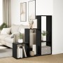 Three-level black wooden divider bookcase 123x29x123 cm by , Bookcases and shelves - Ref: Foro24-857986, Price: 85,68 €, Disc...