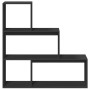 Three-level black wooden divider bookcase 123x29x123 cm by , Bookcases and shelves - Ref: Foro24-857986, Price: 85,68 €, Disc...