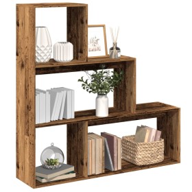 Antique wooden 3-level divider bookcase 123x29x123 cm by , Bookcases and shelves - Ref: Foro24-857992, Price: 81,30 €, Discou...