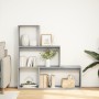 Divider bookcase 3 levels gray Sonoma wood 123x29x123 cm by , Bookcases and shelves - Ref: Foro24-857990, Price: 83,49 €, Dis...