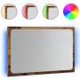 Bathroom mirror with LED light, aged wood, 60x8.5x38 cm by , bathroom vanities - Ref: Foro24-856265, Price: 54,70 €, Discount: %