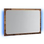 Bathroom mirror with LED light, aged wood, 60x8.5x38 cm by , bathroom vanities - Ref: Foro24-856265, Price: 54,70 €, Discount: %