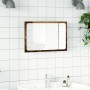 Bathroom mirror with LED light, aged wood, 60x8.5x38 cm by , bathroom vanities - Ref: Foro24-856265, Price: 54,70 €, Discount: %