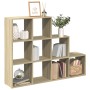 Sonoma wood 3-level divider bookcase 137.5x29x103.5 cm by , Bookcases and shelves - Ref: Foro24-857978, Price: 91,40 €, Disco...