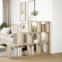 Sonoma wood 3-level divider bookcase 137.5x29x103.5 cm by , Bookcases and shelves - Ref: Foro24-857978, Price: 91,52 €, Disco...