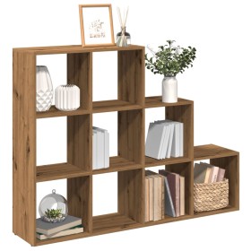 Divider bookcase 3 levels oak artisan 137.5x29x103.5 cm by , Bookcases and shelves - Ref: Foro24-857984, Price: 91,52 €, Disc...