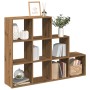 Divider bookcase 3 levels oak artisan 137.5x29x103.5 cm by , Bookcases and shelves - Ref: Foro24-857984, Price: 91,40 €, Disc...