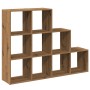 Divider bookcase 3 levels oak artisan 137.5x29x103.5 cm by , Bookcases and shelves - Ref: Foro24-857984, Price: 91,40 €, Disc...