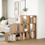 Divider bookcase 3 levels oak artisan 137.5x29x103.5 cm by , Bookcases and shelves - Ref: Foro24-857984, Price: 91,40 €, Disc...