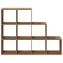 Divider bookcase 3 levels oak artisan 137.5x29x103.5 cm by , Bookcases and shelves - Ref: Foro24-857984, Price: 91,40 €, Disc...