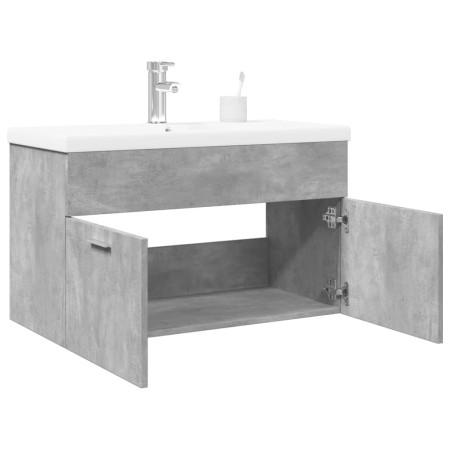 Mueble de baño con lavabo integrado gris hormigón de , Muebles de baño - Ref: Foro24-3324859, Precio: 207,50 €, Descuento: %