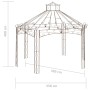 Ancient brown garden pergola 558x350x408 cm iron by , Tents and gazebos - Ref: Foro24-314001, Price: 965,35 €, Discount: %