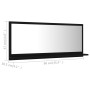 Bathroom mirror in black plywood 90x10.5x37 cm by , bathroom vanities - Ref: Foro24-804581, Price: 35,07 €, Discount: %