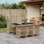 Garten-Essgruppe 7-teilig mit Kissen aus synthetischem Rattan in Beige. von , Gartensets - Ref: Foro24-3210912, Preis: 460,56...