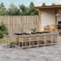 Garten-Essgruppe mit 15-teiligen Kissen aus synthetischem Rattan in Beige. von , Gartensets - Ref: Foro24-3211596, Preis: 890...