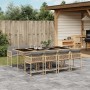 Garten-Essgruppe 9-teilig mit Kissen aus synthetischem Rattan in Beige. von , Gartensets - Ref: Foro24-3211464, Preis: 545,56...