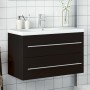 Mueble de baño con lavabo integrado negro de , Tocadores de baño - Ref: Foro24-3278777, Precio: 264,75 €, Descuento: %