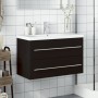 Mueble de baño con lavabo integrado negro de , Tocadores de baño - Ref: Foro24-3278777, Precio: 264,26 €, Descuento: %