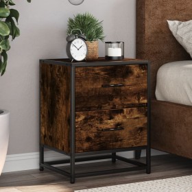 Bedside tables 2 units smoked oak engineered wood 40x31x50 cm by , Nightstands - Ref: Foro24-848679, Price: 101,91 €, Discoun...